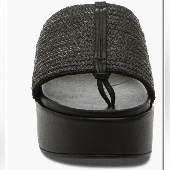 NWT J/SLIDES QUO Black Woven Wedge Sandal - Picture 4 of 15